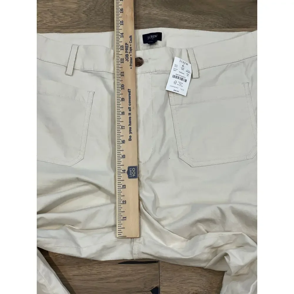 J.Crew Size 33 Classic-Fit Chino Pants Beige Cotton Linen Blend NWT